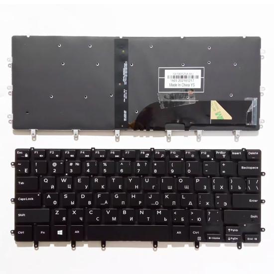 Dell XPS 15 7590 9550 9560 9570 backlit Russian RU keyboard - main product image