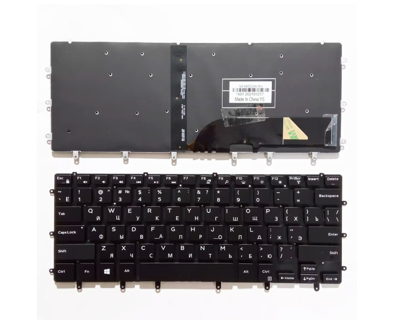 DELL XPS 15 7590 9550 9560 9570 backlit Russian RU keyboard