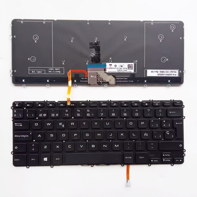 Dell XPS 15 9530 Precision M3800 backlit Spanish SP keyboard - main product image