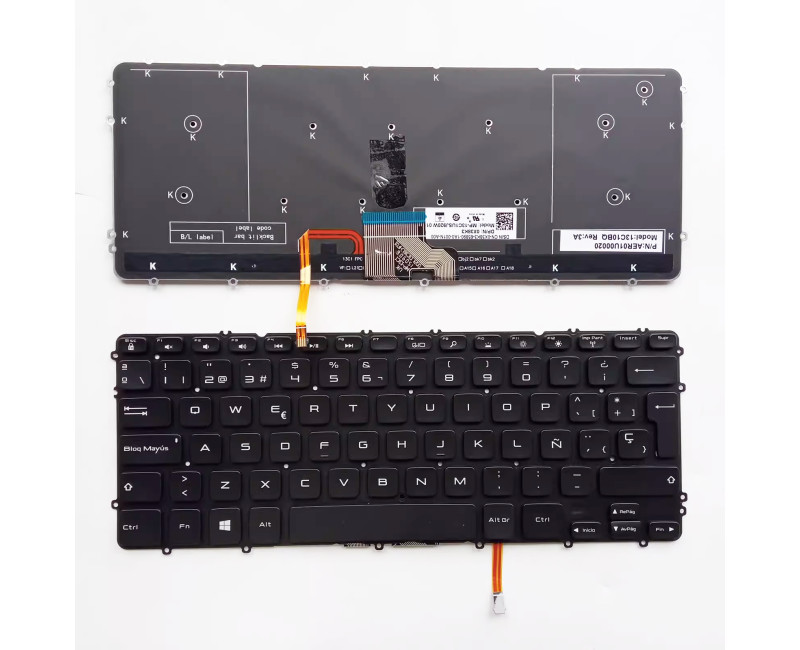 DELL XPS 15 9530 Precision M3800 backlit Spanish SP keyboard