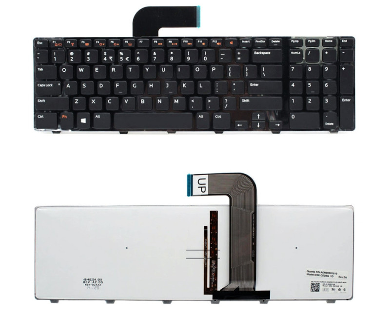 Dell XPS 17R N7110, L702x, Vostro 3750, backlit US keyboard original - additional view 