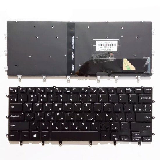 Dell XPS15-9550 9560 9570 7558 7568 7590 P56F M5510 backlit Russian RU keyboard - main product image
