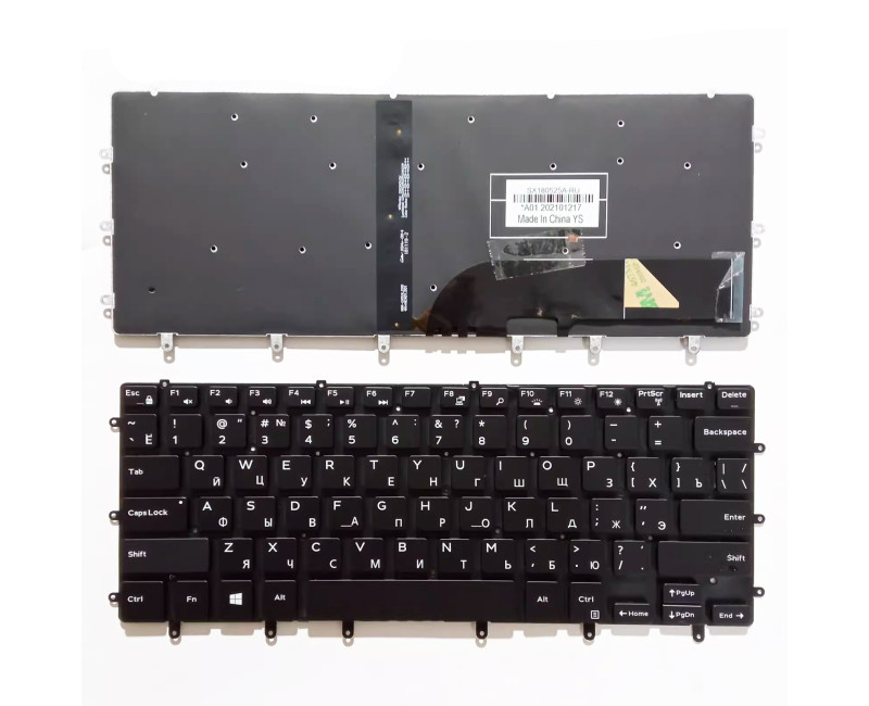 DELL XPS15-9550 9560 9570 7558 7568 7590 P56F M5510 backlit Russian RU keyboard