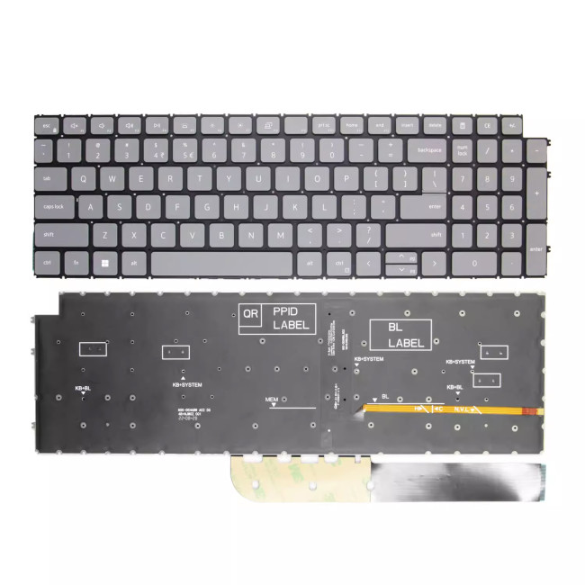 Dell vostro 5620 5625 7620 P117F P107F P106F P112F gray backlit US keyboard - main product image