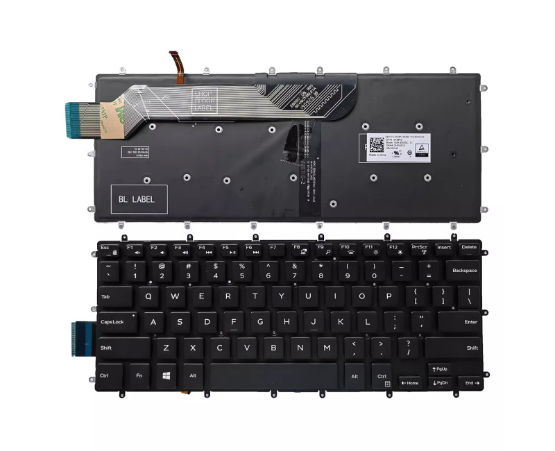 Dell 3379 E3490 5378 5370 3459D 5368 7378 7572 P89G 7570 black backlit US keyboard - additional view 