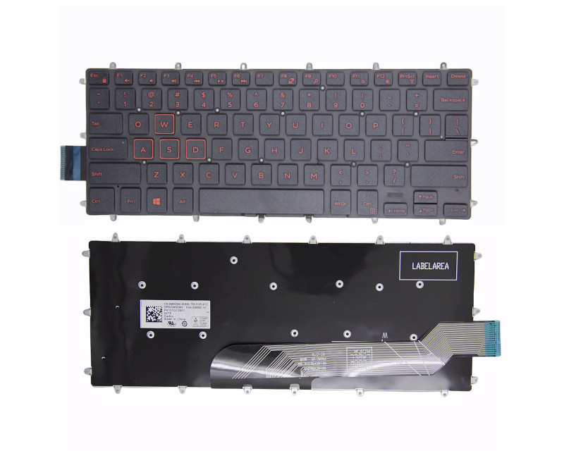 Dell 3379 E3490 5378 5370 3459D 5368 7378 7572 P89G 7570 red US keyboard - additional view 