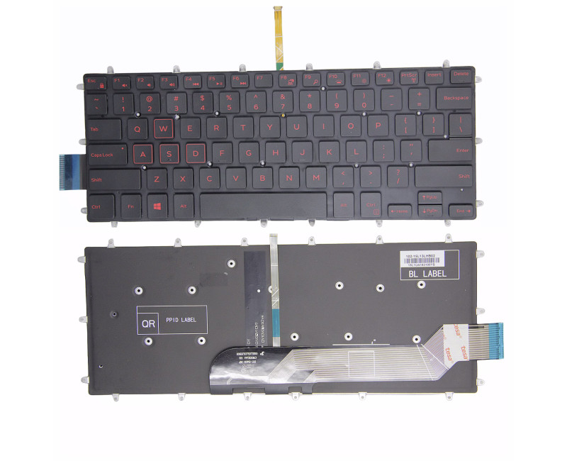 Dell 3379 E3490 5378 5370 3459D 5368 7378 7572 P89G 7570 red backlit US keyboard - additional view 