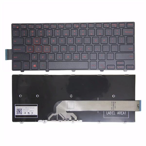 Dell 3465 3468 Latitude 3450 3460 3470 3480 red US keyboard - main product image