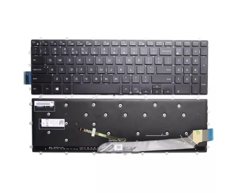 Dell 3581 3582 3583 5581 5582 5583 3572 3578 7577 5565 black backlit US keyboard - additional view 