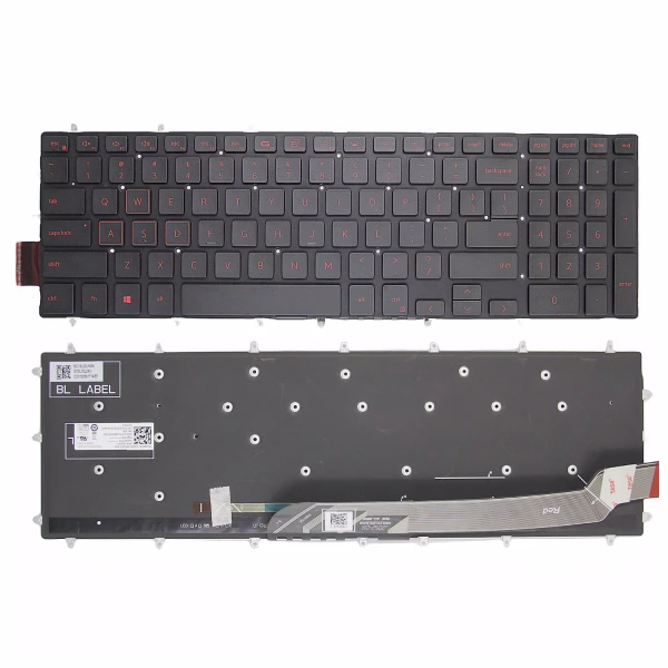 Dell 3581 3582 3583 5581 5582 5583 3572 3578 7577 5565 red backlit US keyboard - main product image
