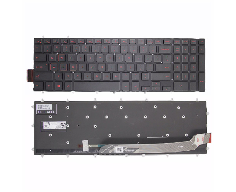 Dell 3581 3582 3583 5581 5582 5583 3572 3578 7577 5565 red backlit US keyboard - additional view 