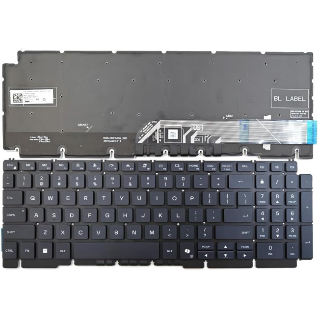 Dell Alienware 16 Aurora AC16250, 16X Aurora AC16251, Gaming RGB backlit US keyboard black - main product image