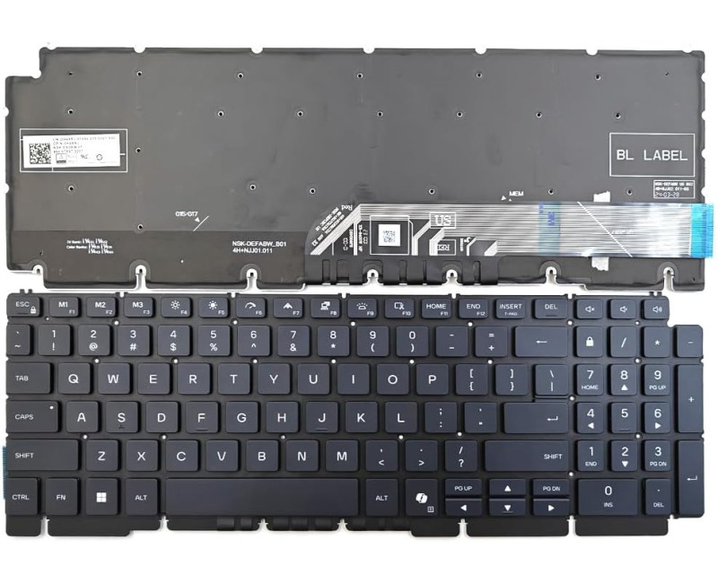 Dell Alienware 16 Aurora AC16250, 16X Aurora AC16251, Gaming RGB backlit US keyboard black - additional view 