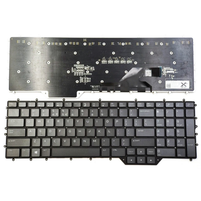 Dell Alienware M17 R2, M17 R3, Area 51m R2, P41E, black RGB backlit US keyboard per-key - main product image
