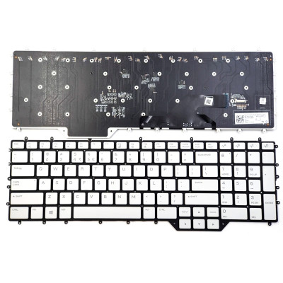 Dell Alienware M17 R2 M17 R3 Area 51m R2 P41E white RGB backlit US keyboard per-key