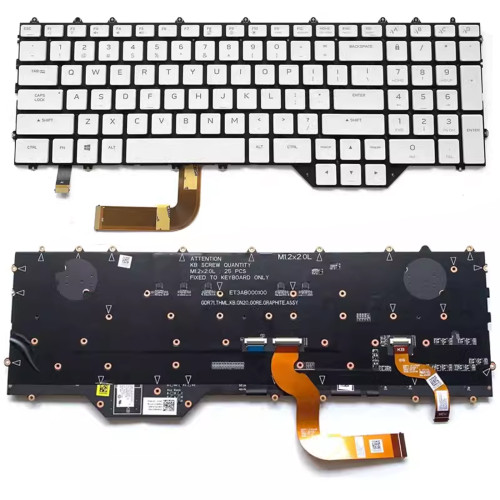 Dell Alienware M17 R4, P45E, white RGB backlit US keyboard | LT-18454 - additional view 