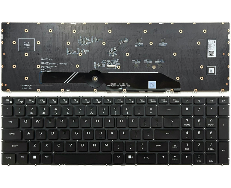 Dell Alienware M18 R1, M18 R2, Gaming P51E RGB backlit US keyboard - additional view 