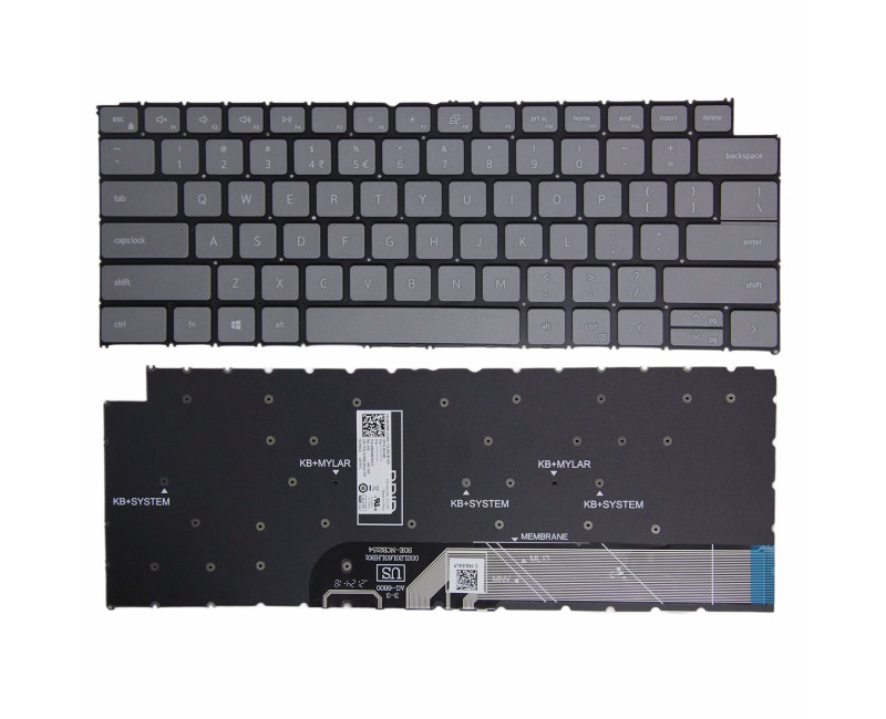 Dell Inspiron 13 5310 5320, 14 7430 7435, 16 5620 5625 5630 5635, 16 Plus 7620 7630 gray US keyboard - additional view 