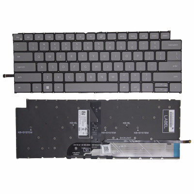 Dell Inspiron 13 5310 5320, 14 7430 7435, 16 5620 5625 5630 5635, 16 Plus 7620 7630 gray backlit US keyboard