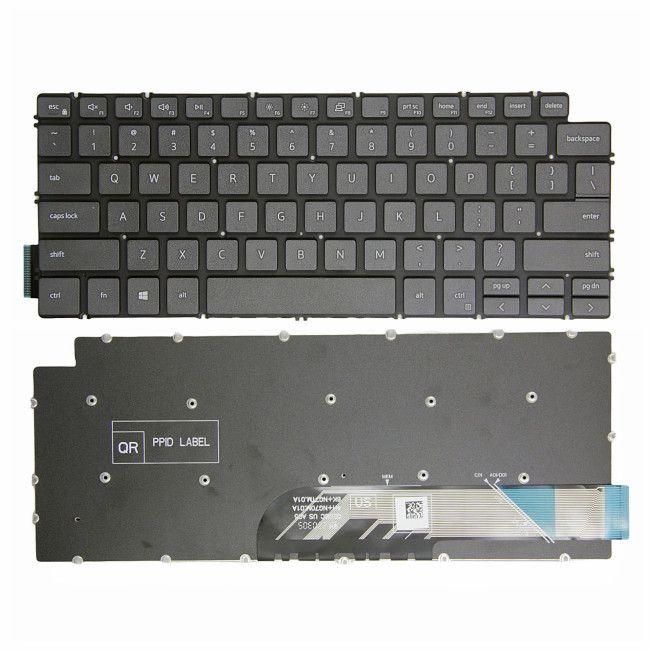 Dell Inspiron 13 5390 5391 7391 14 5493 5498 7490 7491 black US keyboard original - main product image