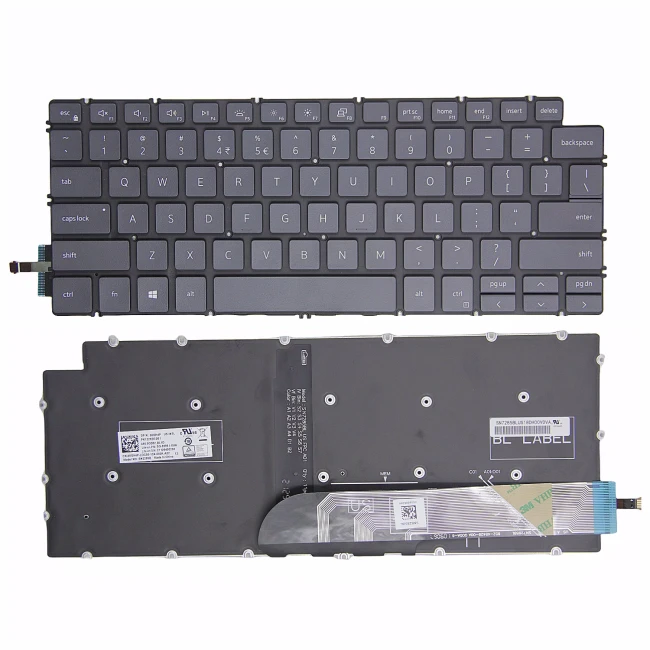 Dell Inspiron 13 5390 5391 7391 14 5493 5498 7490 7491 black backlit US keyboard original - main product image