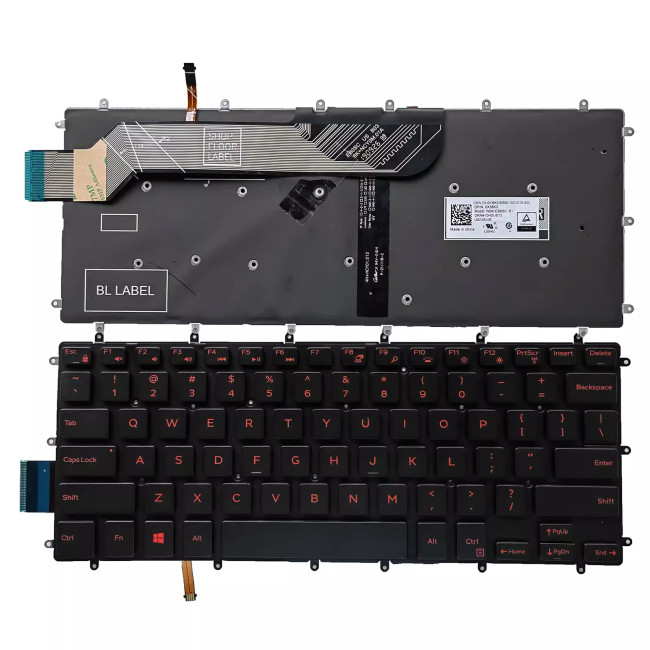 Dell Inspiron 7460 7466 7467 red backlit US keyboard OEM - main product image
