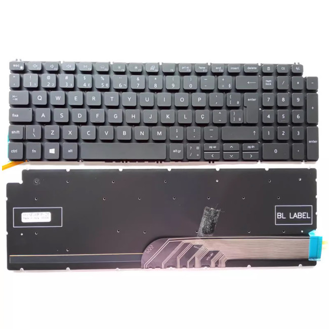 Dell Inspiron 15-7506 7590 7591 7791 7506 2in1 black backlit Brazilian BR keyboard - main product image