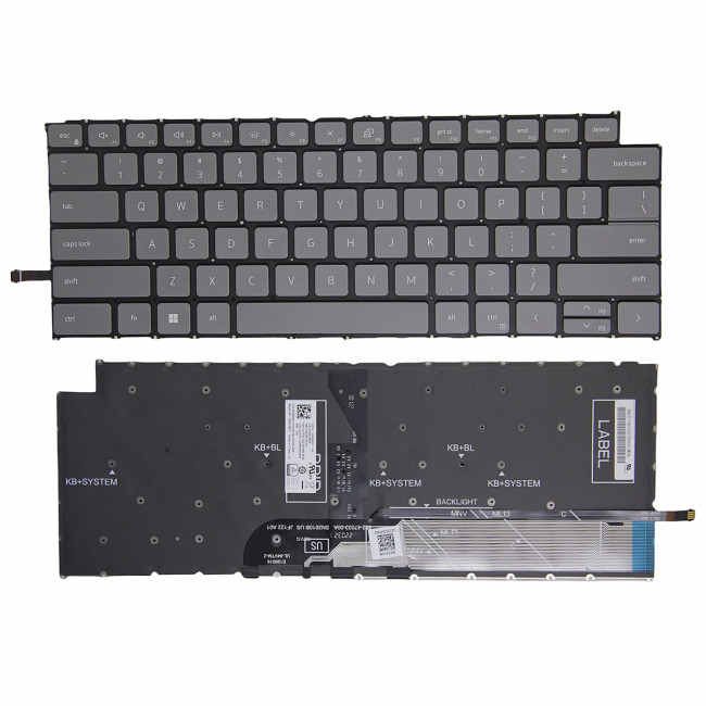 Dell Inspiron 5410 5415 5418 5420 5425, Vostro 13 5310 5320 5410 5415 gray backlit US keyboard original - main product image