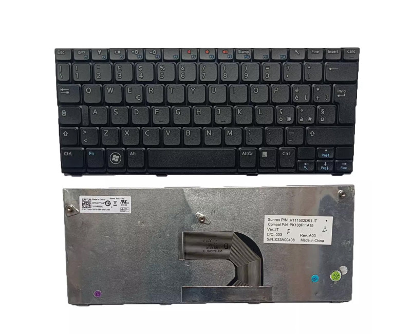 Dell Inspiron Mini 1012 mini 1018 Italian IT keyboard - additional view 