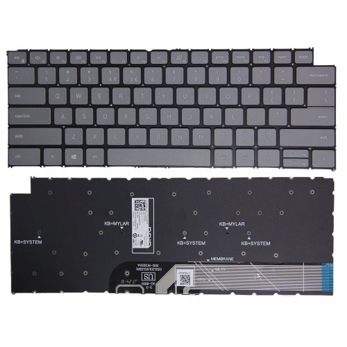 Dell Latitude 3320 3330 3420 3430, Inspiron 7415 7420 7425 2-in-1 gray US keyboard - main product image