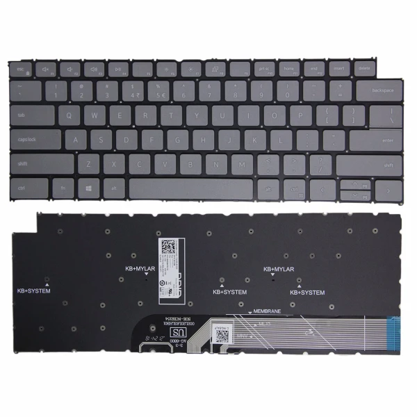 Dell Latitude 3320 3330 3420 3430, Inspiron 7415 7420 7425 2-in-1 gray US keyboard - main product image