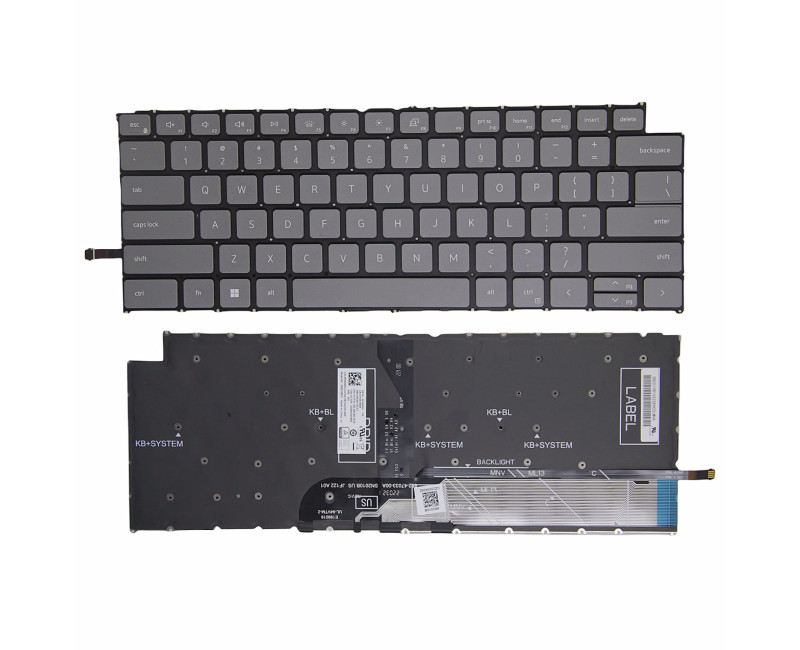 Dell Latitude 3320 3330 3420 3430 / Inspiron 7415 7420 7425 2-in-1 gray backlit US keyboard
