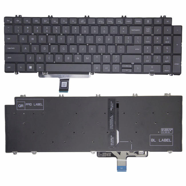 Dell Latitude 5520 5521 5530 Precision 3560 3561 P104F backlit US keyboard high copy - main product image