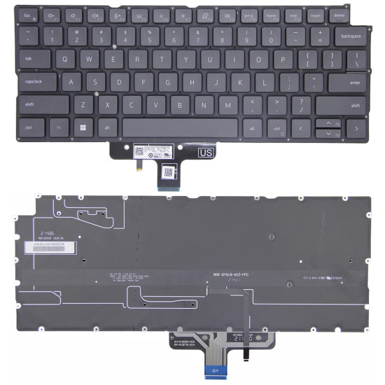 Dell Latitude 9420 9430 2-in-1 Laptop 00Y0GG black backlit US keyboard - main product image