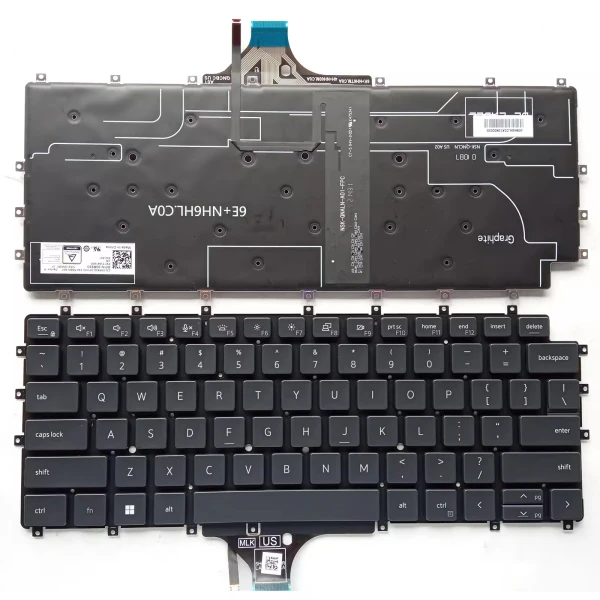 Dell Latitude 9510 9520 2-in-1 black backlit US keyboard - main product image