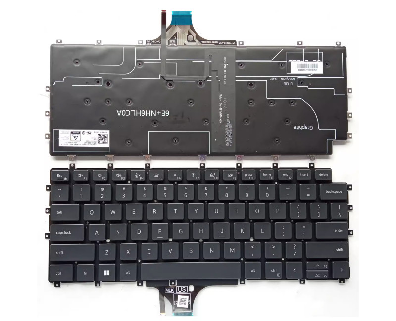 Dell Latitude 9510 9520 2-in-1 black backlit US keyboard - additional view 