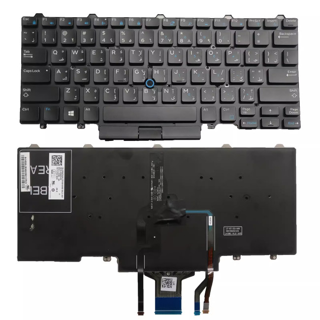 Dell Latitude E5450 E5470 5480 5490 backlit Arabic AR keyboard - main product image