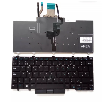 Dell Latitude E5450 E5470 5480 5490 backlit Spanish SP keyboard