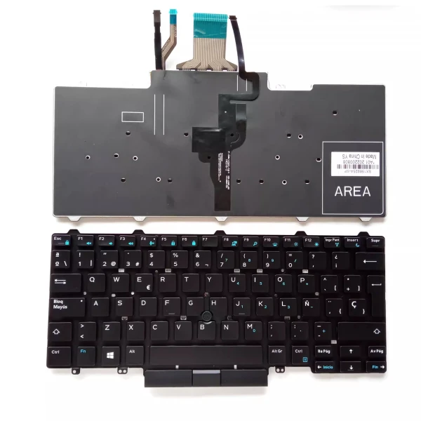 Dell Latitude E5450 E5470 5480 5490 backlit Spanish SP keyboard - main product image