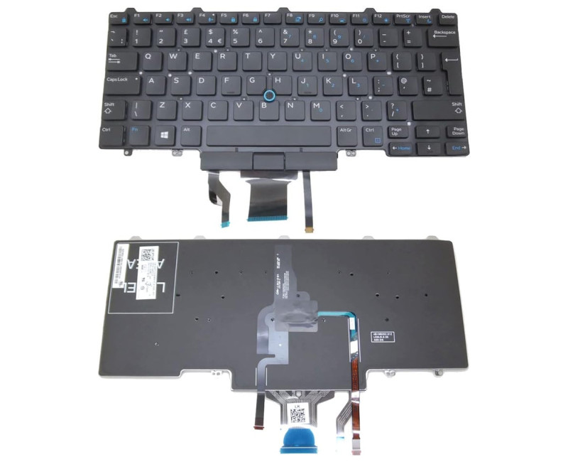 Dell Latitude E5450 E5470 E7450 E7470 trackpoint backlit UK keyboard original