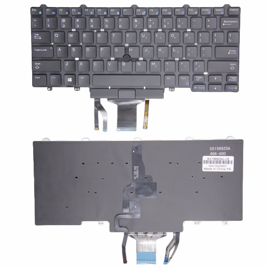 Dell Latitude E5450 E5470 E7450 E7470 with trackpoint backlit US keyboard OEM - main product image