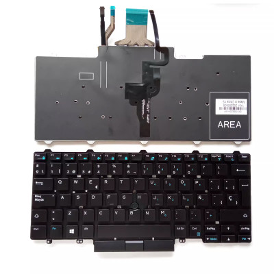 Dell Latitude E5450 E7450 E5470 E7470 backlit Spanish SP keyboard