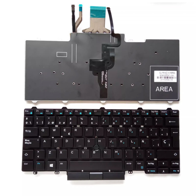 Dell Latitude E5450 E7450 E5470 E7470 backlit Spanish SP keyboard - main product image