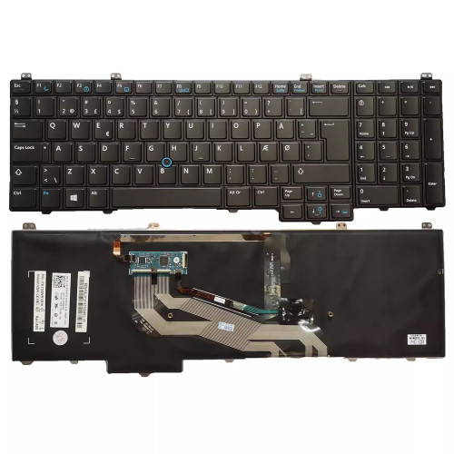 Dell Latitude E5540 4WWRH backlit Danish DM keyboard - main product image