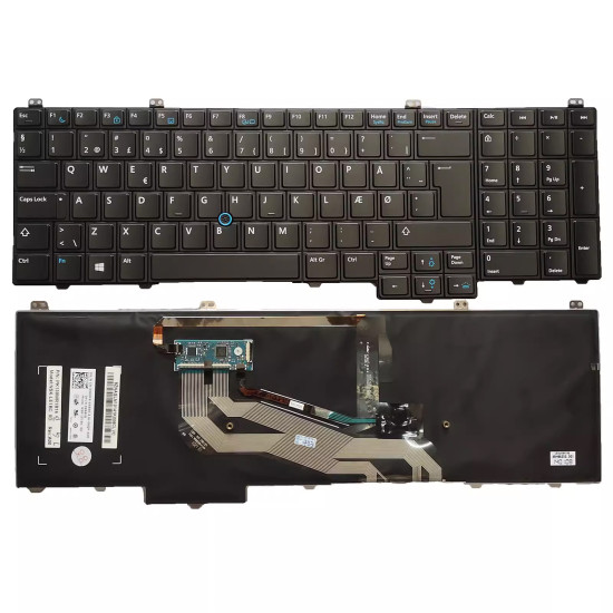 Dell Latitude E5540 4WWRH backlit Danish DM keyboard - main product image