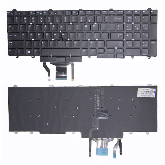 Dell Latitude E5550 E5570 E5580 E5590 E5591 7710 P48F backlit US keyboard OEM - main product image