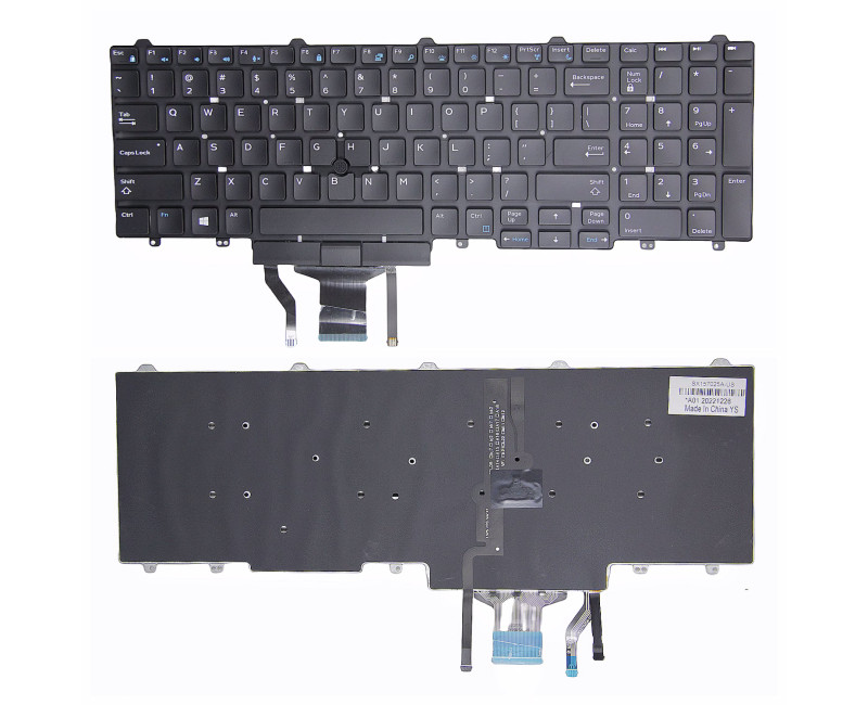 Dell Latitude E5550 E5570 E5580 E5590 E5591 7710 P48F backlit US keyboard OEM - additional view 