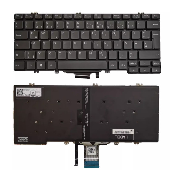 Dell Latitude E7300 E5300 7300 5300 backlit German DE keyboard - main product image