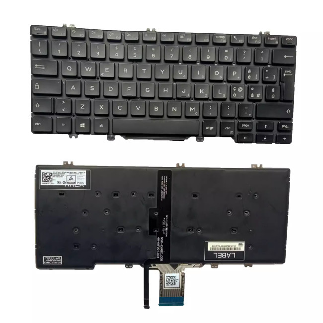 Dell Latitude E7300 E5300 7300 5300 backlit Italian IT keyboard - main product image