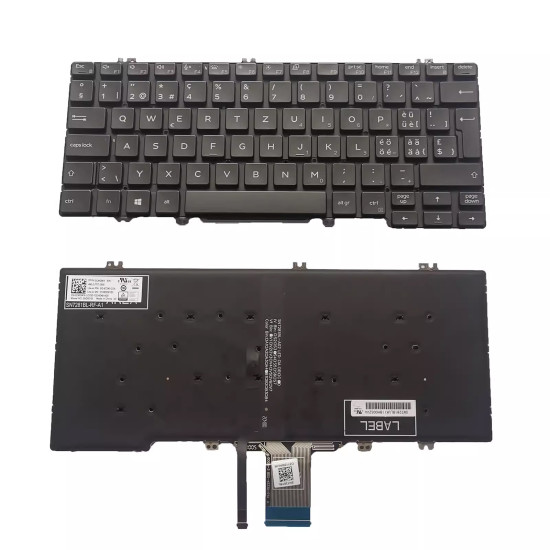 Dell Latitude E7300 E5300 7300 5300 backlit Swiss SW keyboard - main product image